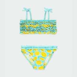 bikini elástico niña estampado limones