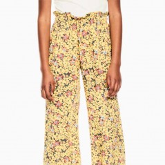 Pantalón niña amarillo estampado flores de Garcia Jeans