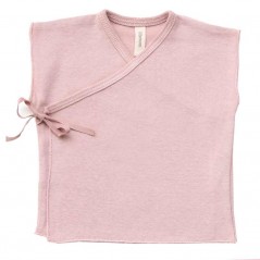 camiseta primera puesta cruzada rosa de lillymom
