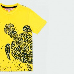 detalle camiseta boboli niño amarilla de tortuga
