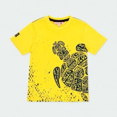 camiseta boboli niño amarilla de tortuga
