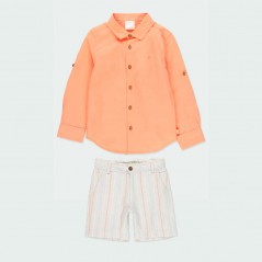 conjunto niño de vestir naranja boboli