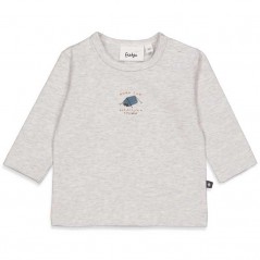 camiseta bebe manga larga gris