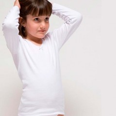 Camiseta niña interior blanca de Rapife