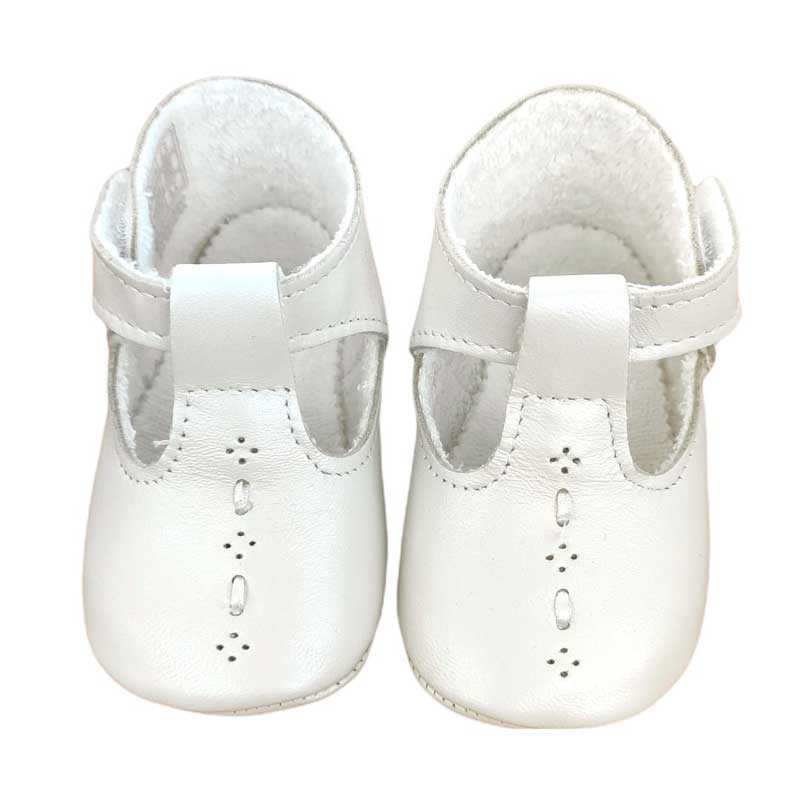 Zapatos bebé niño cruzado beig nacarado