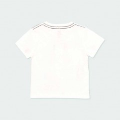 camiseta niño boboli blanca de oso para verano por detras