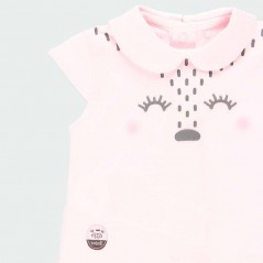 detalle camiseta bebe niña rosa boboli