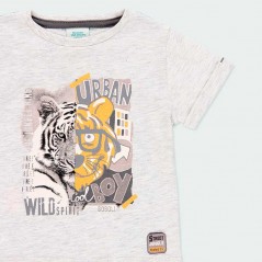 detalle camiseta boboli de manga corta estampado tigre