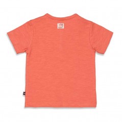 camiseta naranja de bebe feetje por detras