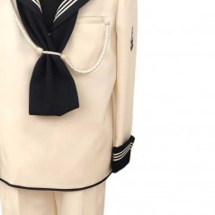 detalle corbatin traje de marinero para comunion de lana fria