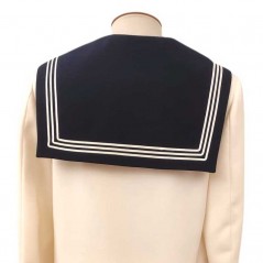 detalle traje de marinero para comunion de lana fria por detras