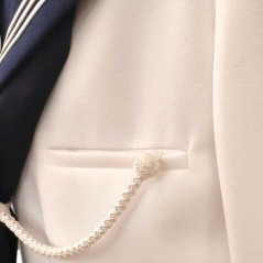 detalle cordon traje comunion marinero blanco y marino