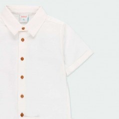 Camisa niño de Bóboli blanco roto manga corto