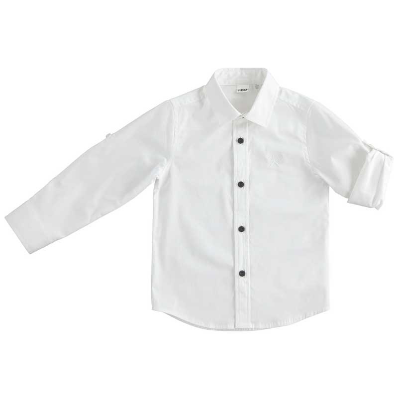 Camisa niño de iDO blanca con botones marino