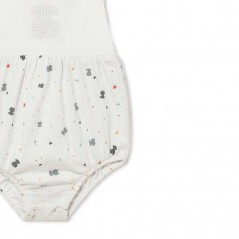 Ranita bebé Tous blanca con ositos en gris y estrellas
