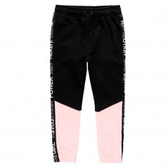pantalon felpa de niña boboli rosa y negro