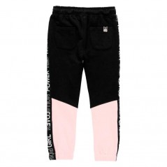pantalon felpa de niña boboli rosa y negro por detras