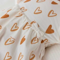 estampado vestido bebe corazones naranja de feetje