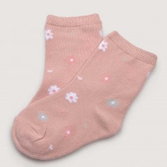 Pack 2 calcetines bebé florecitas rosa y gris de Ysabel Mora