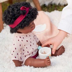Muñeca Miniland bebé africana grande