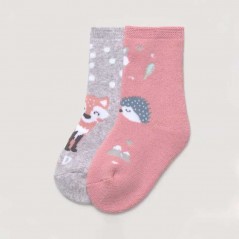 Pack 2 calcetines bebé térmico de Ysabel Mora rosa
