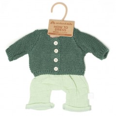 Conjunto de ropa muñeco bebé verde Miniland