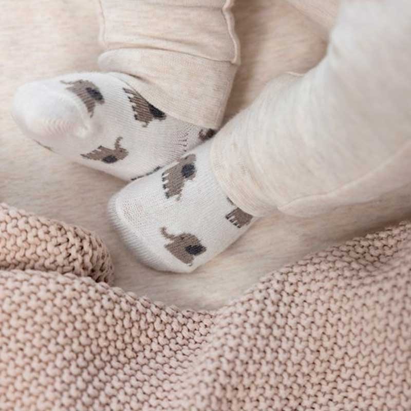 Calcetines bebé elefantes gris de Feetje