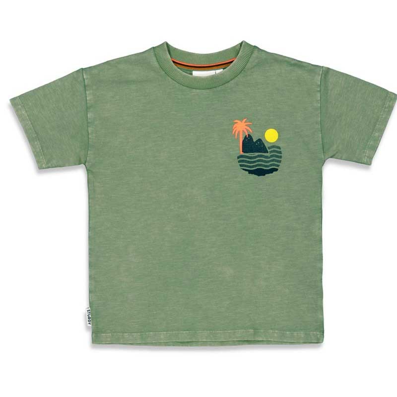 Camiseta niño Sturdy verde holgada