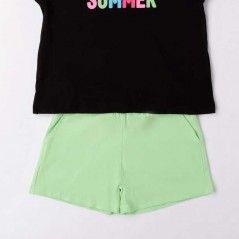 Conjunto niña punto negro y verde Summer de iDO