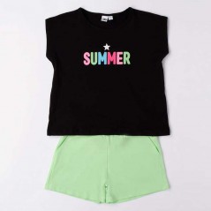 Conjunto niña punto negro y verde Summer de iDO