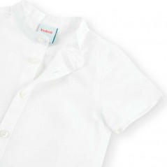 Conjunto niño camisa blanca y bermuda rayas gris de Bóboli