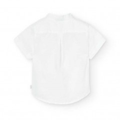 Conjunto niño camisa blanca y bermuda rayas gris de Bóboli