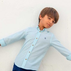 Camisa niño rayitas azul de Nachete