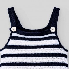 Ranita bebé tricot rayas navy de Paz Rodriguez