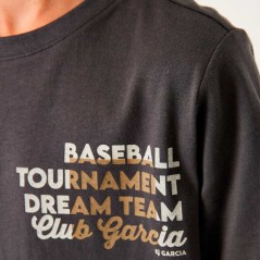Camiseta niño gris oscuro baseball de Garcia Jeans