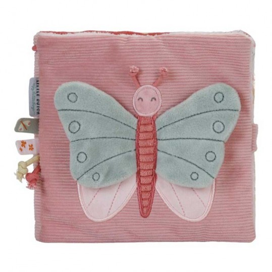 Little Dutch Libro blando bebé de actividades mariposa  rosa