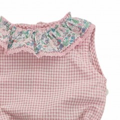 Conjunto ropa niña Valentina rosa florecitas