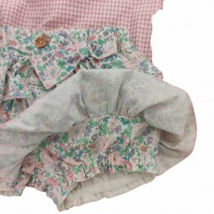 Conjunto ropa niña Valentina rosa florecitas