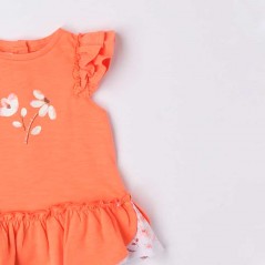 Vestido niña bebé iDO punto naranja