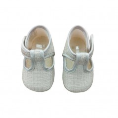 Zapatos bebé niño Cuquito de lino beige