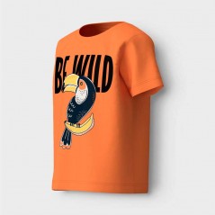 Conjunto niño Name it camiseta naranja y bermuda