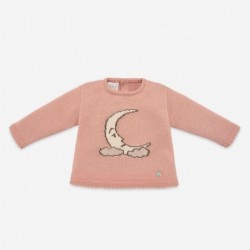Conjunto ropa bebé niña de jersey rosa y cubre estampado
