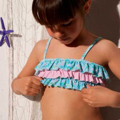 Bikini niña Ysabel Mora liberty turquesa
