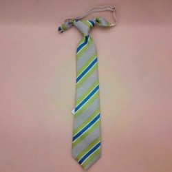 Corbata niño verde y azul rayas Liney