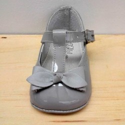 Zapatos bebé charol gris de León Shoes