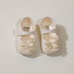 Zapatos Bebé sin Suelas tela Beige Cuquito