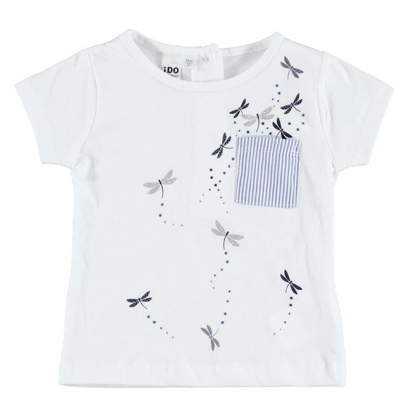 Camiseta niña blanca iDO con libelulas