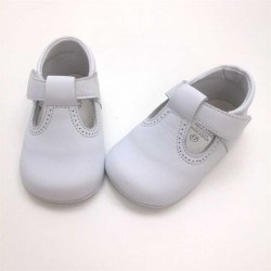 Zapatos de bebé niño blancos León Shoes