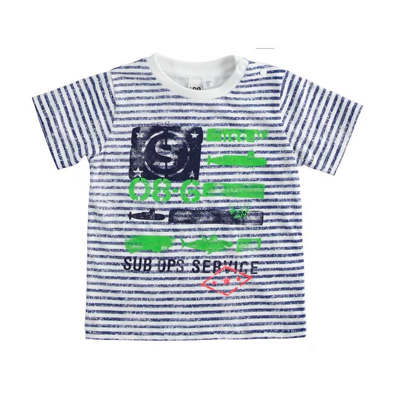 Camiseta Niño de Azul Marino y Verde iDO