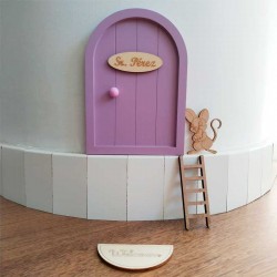 puerta ratón perez de niños violeta con accesorios